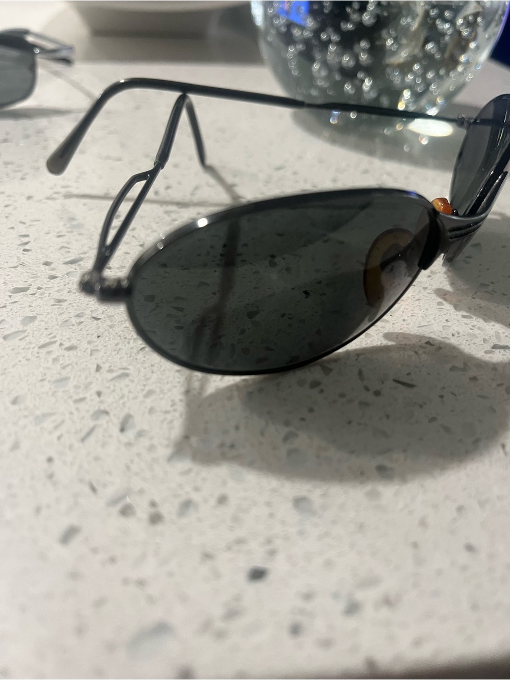 Michael Kors Black Aviator Sunglasses with Dark Lenses